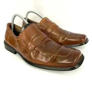 Fratelli Select Brown Genuine Leather Loafers Men's Size 13 Slip On Dress Shoes